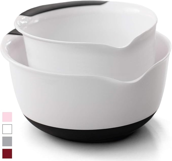 Gorilla Grip Original Mixing Bowls Set of 2, Slip Resistant Bottom, Includes 5 Qt and 3 Quart Nes... | Amazon (US)