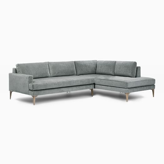 Andes 2-Piece Terminal Chaise Sectional | West Elm (US)