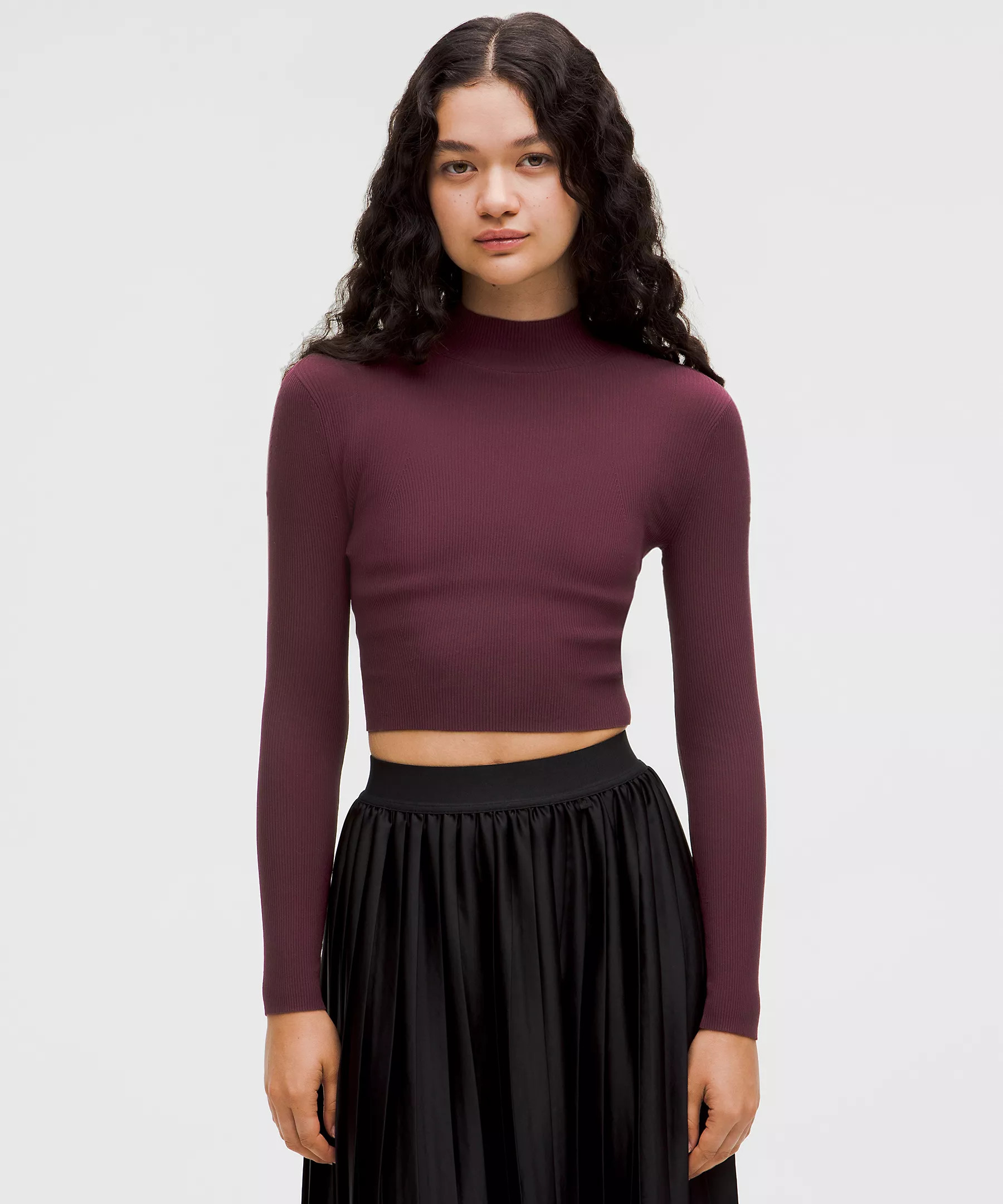 Ribbed-Knit Twist-Back Mockneck Sweater | Lululemon (US)