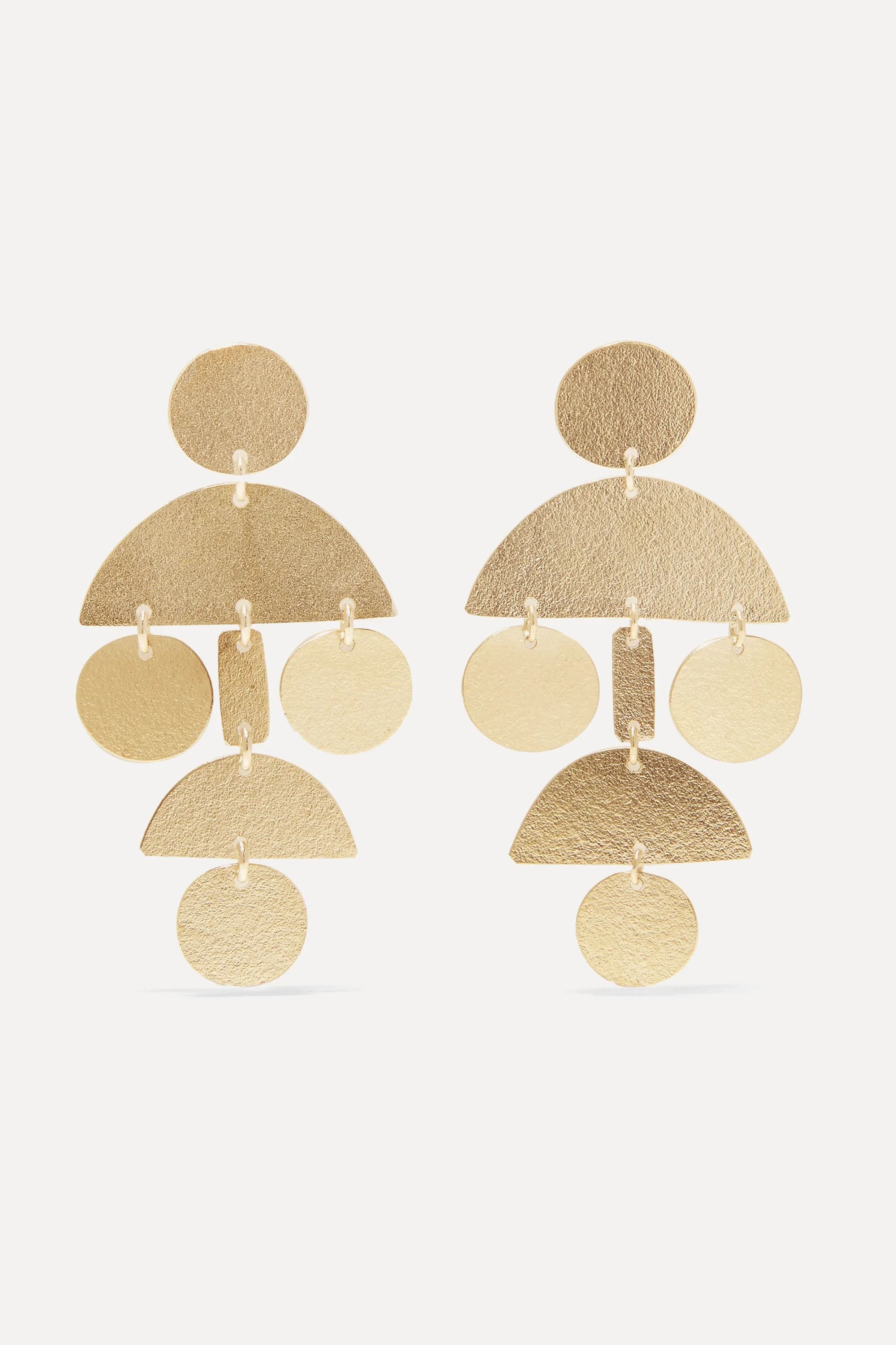 Mini Pompom gold-tone earrings | NET-A-PORTER (US)