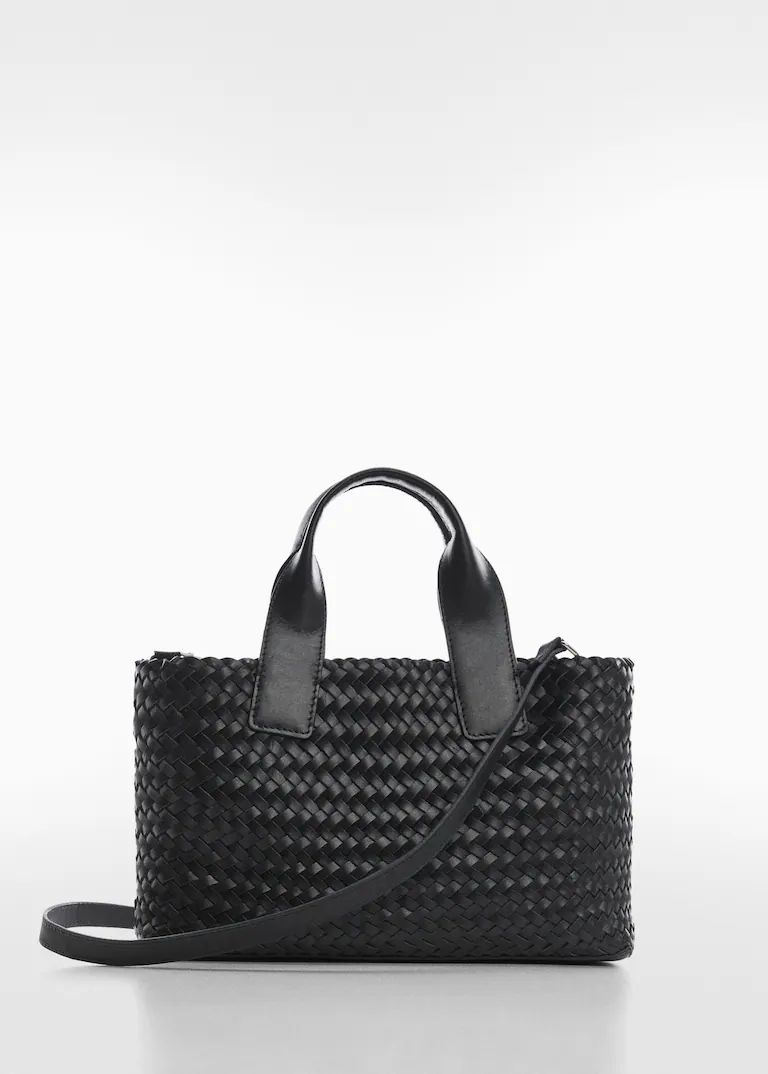 Braided leather bag | MANGO (US)