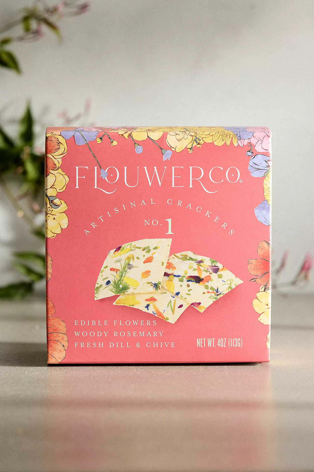 Flouwer Co Floral Crackers, Rosemary Dill + Chive | Anthropologie (US)