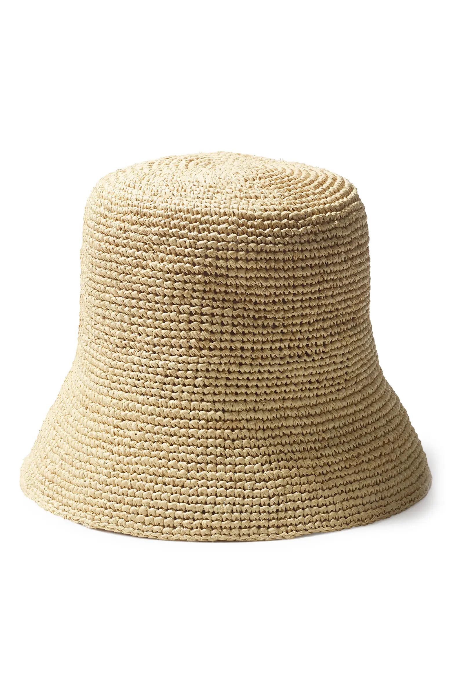 rag & bone Jade Packable Raffia Straw Bucket Hat | Nordstrom | Nordstrom