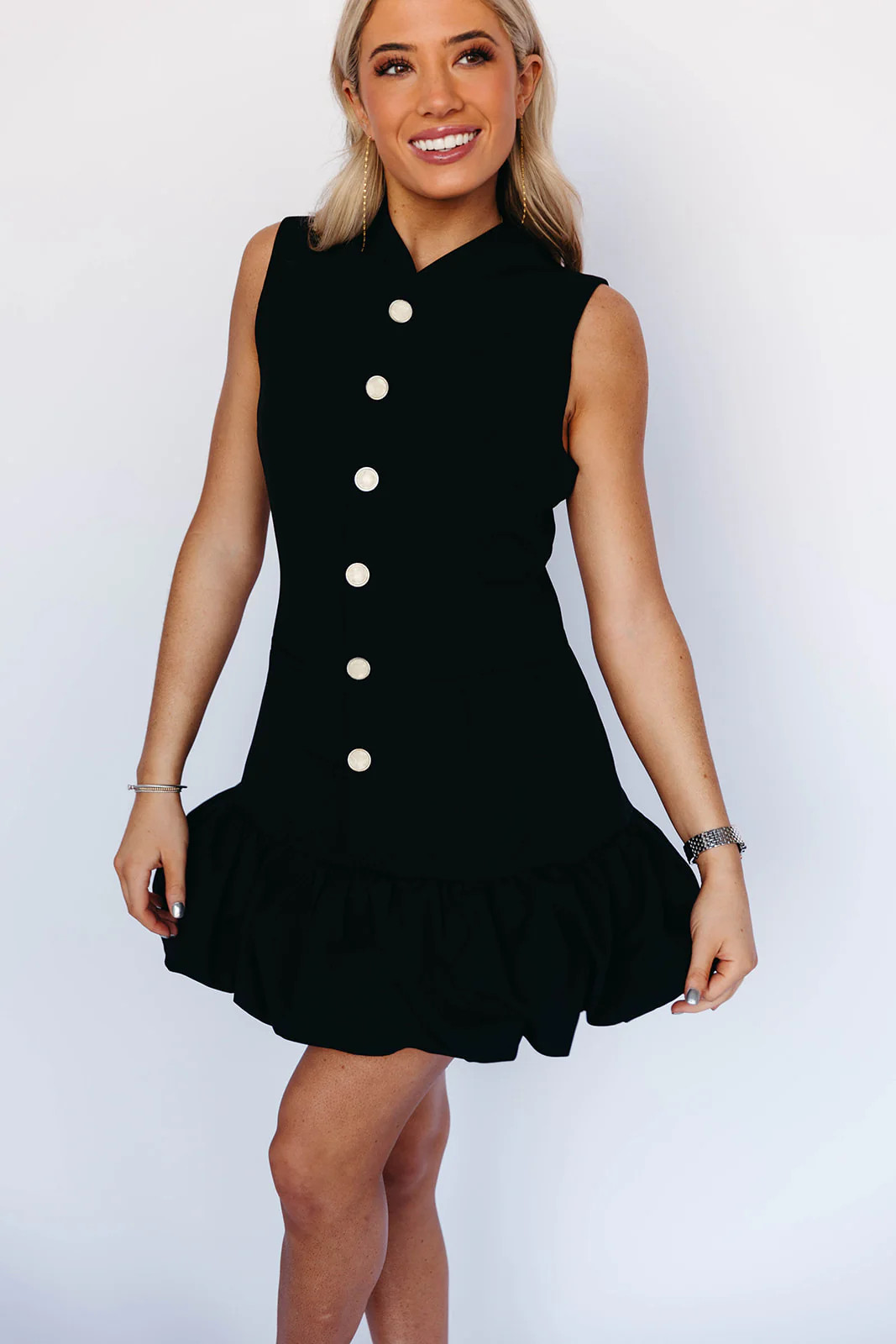 Annika Mini Dress - Black | Triple Threads
