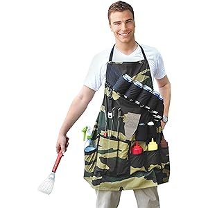 BigMouth Inc The Grill Sergeant BBQ Apron, Cotton Camouflage Gag Gift for Cookouts, Adjustable Strap | Amazon (US)