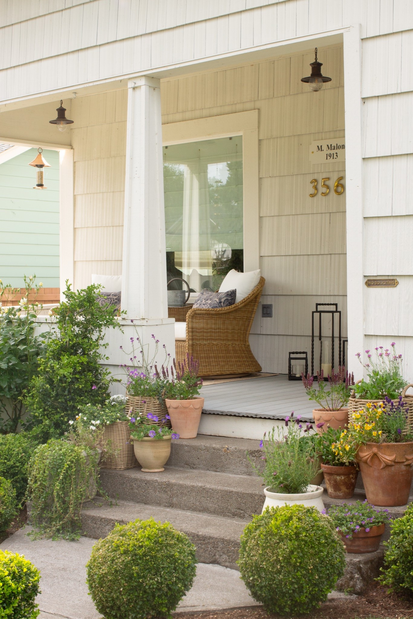 Loving how these Pottery Barn pieces with floral patterns, wicker textures, and warm terra-cotta tones bring that classic English cottage vibe right to my front porch in our old Craftsman home. It’s cozy, charming, and is the perfect spot to relax.

#LTKSummerEdit #LTKHome #LTKSeasonal