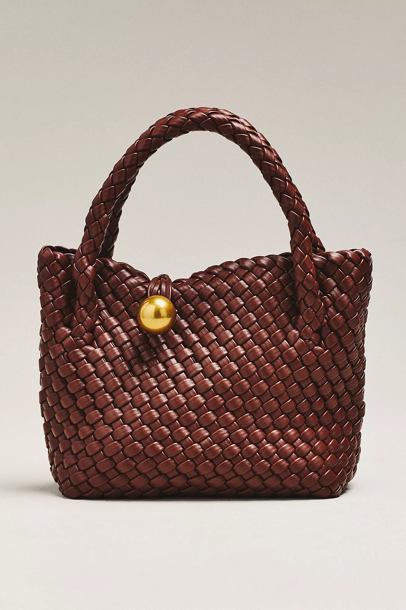 Faux Leather Woven Satchel | Anthropologie (US)