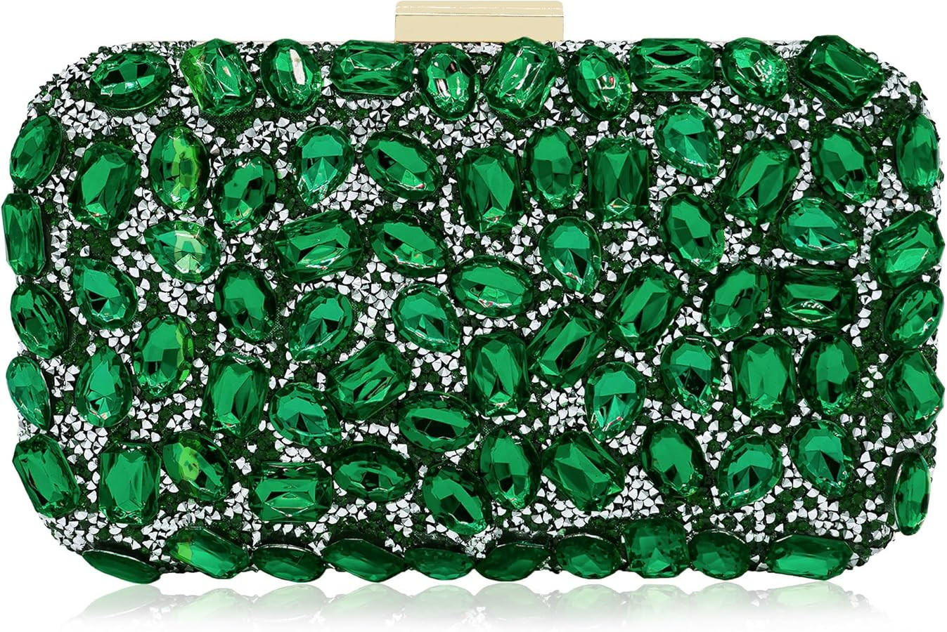 Milisente Clutch Purses For Women Crystal Clutches Evening Bags Gemstone Clutch Purse For Wedding... | Amazon (US)