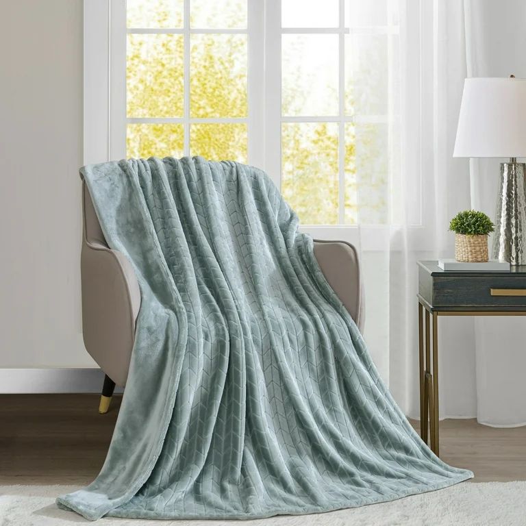 Better Homes & Gardens Polyester Velvet Plush Throw, Green River, 50" x 72", Suitable for Adult | Walmart (US)