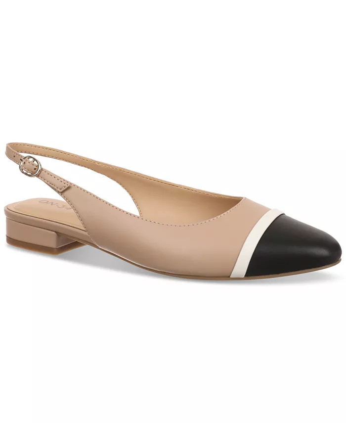 Women's Avril Capped-Toe Slingback Flats, Created for Macy's | Macy's