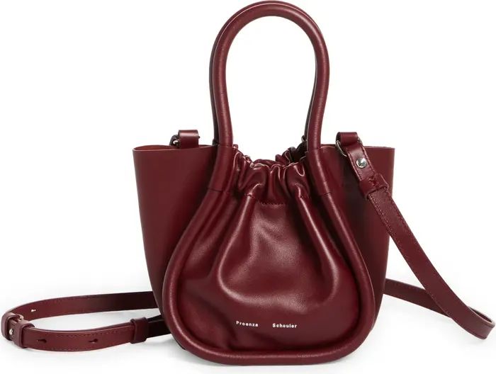 X-Small Ruched Leather Crossbody Tote | Nordstrom