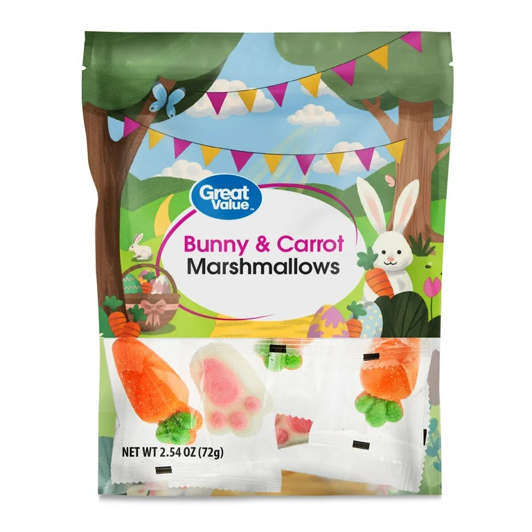 Great Value Easter Bunny and Carrot Marshmallow, 2.54oz | Walmart (US)