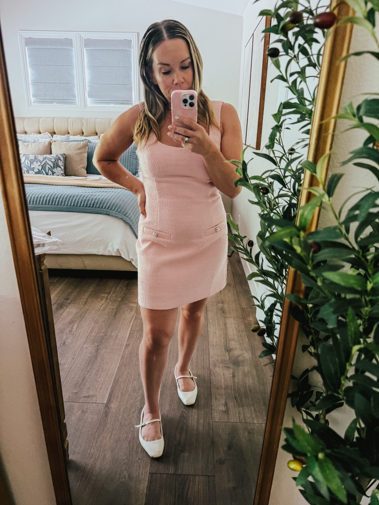 What I wore to church today. This dress is so cute for work, church or even dressy social events. Wearing size 6