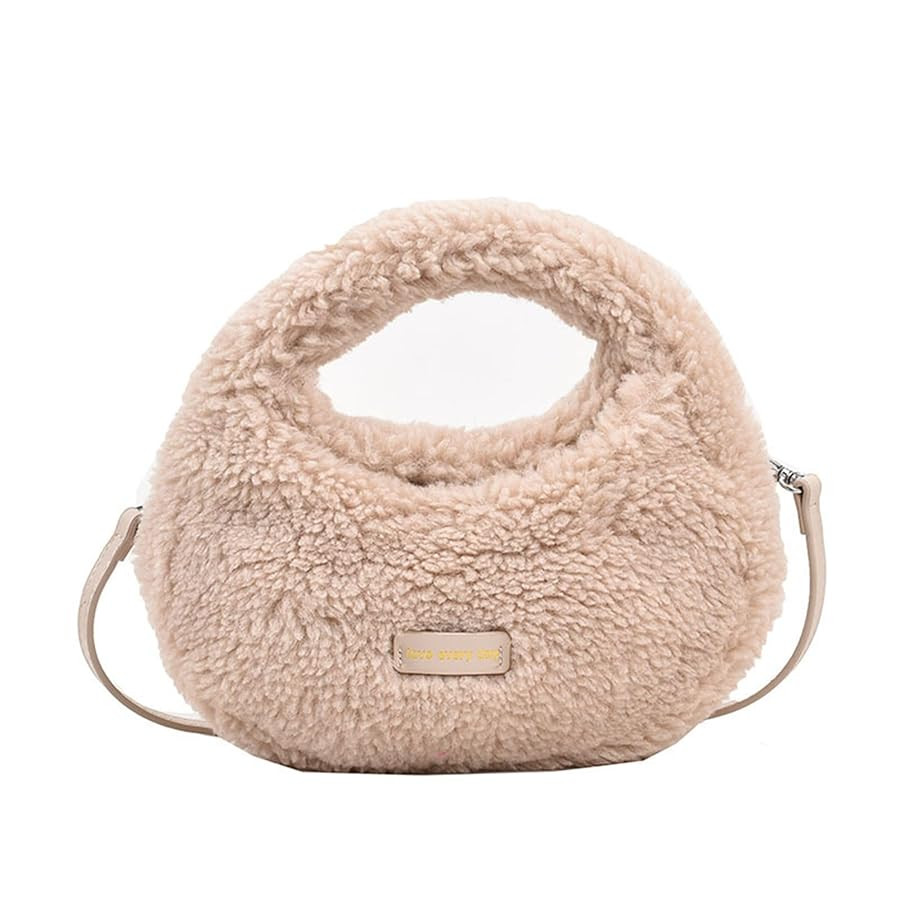 Furry Purse for Women Faux Fur Bag Cute Lambswool Fuzzy Crossbody Bags Top-Handle Fluffy Handbag | Amazon (US)