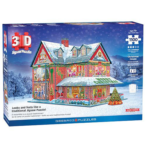 Eurographics Christmas House 1100 Piece 3D Puzzle | HSN