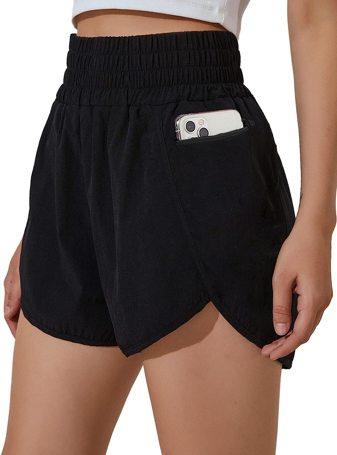 Blooming Jelly Women's High Waisted Running Shorts Quick-Dry Sport Athletic Workout Active Shorts... | Amazon (US)
