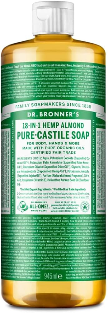 Dr. Bronner’s Pure-Castile Liquid Soap - Almond 32oz. | Amazon (CA)