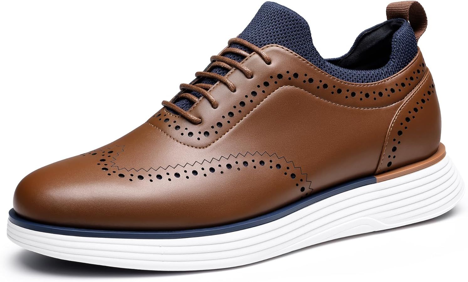 Bruno Marc Men's MaxFlex Dress Sneakers Oxfords Casual Wingtip Brogue Shoes | Amazon (US)