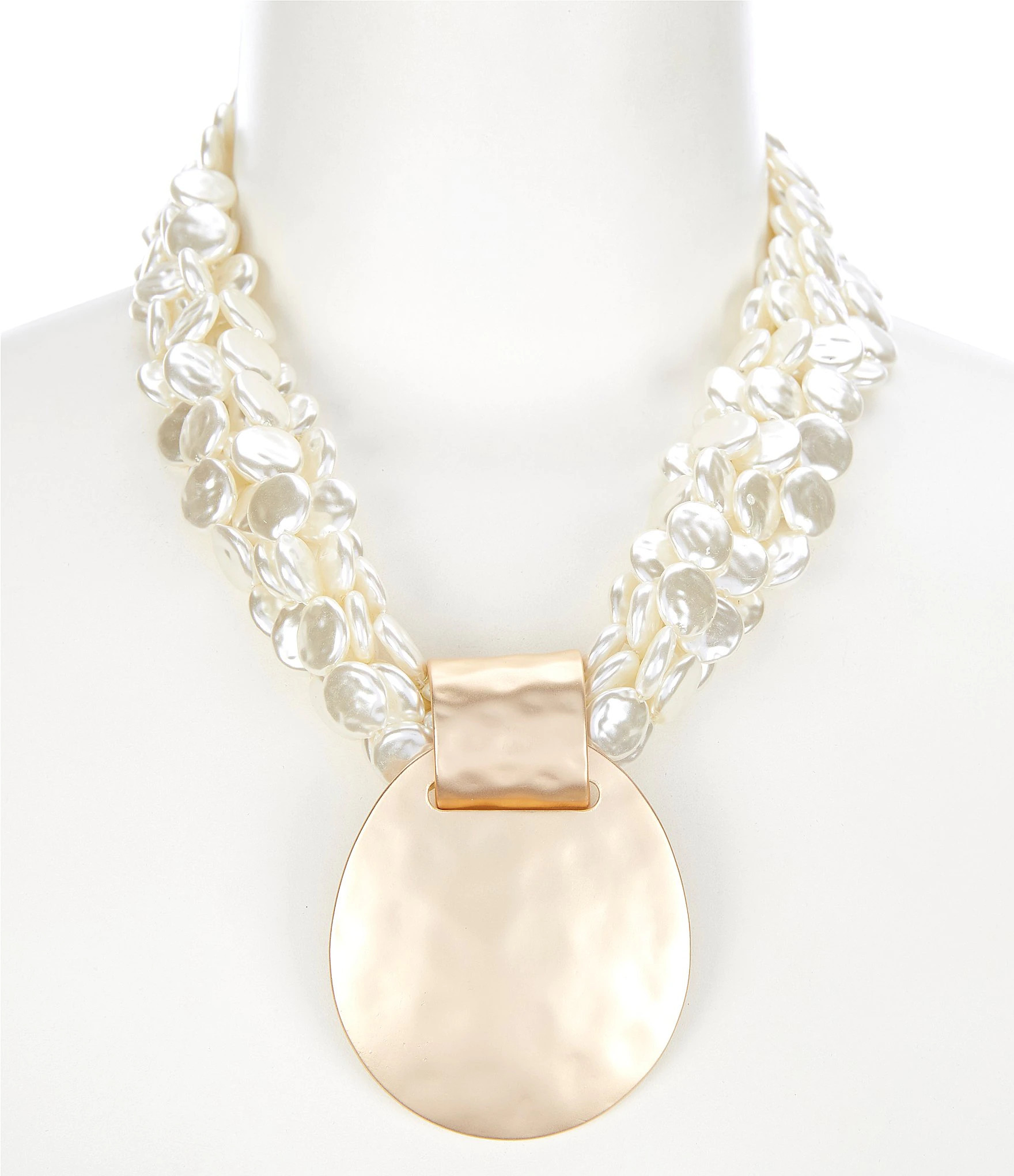 Pearl Torsade Pendant Statement Necklace | Dillard's