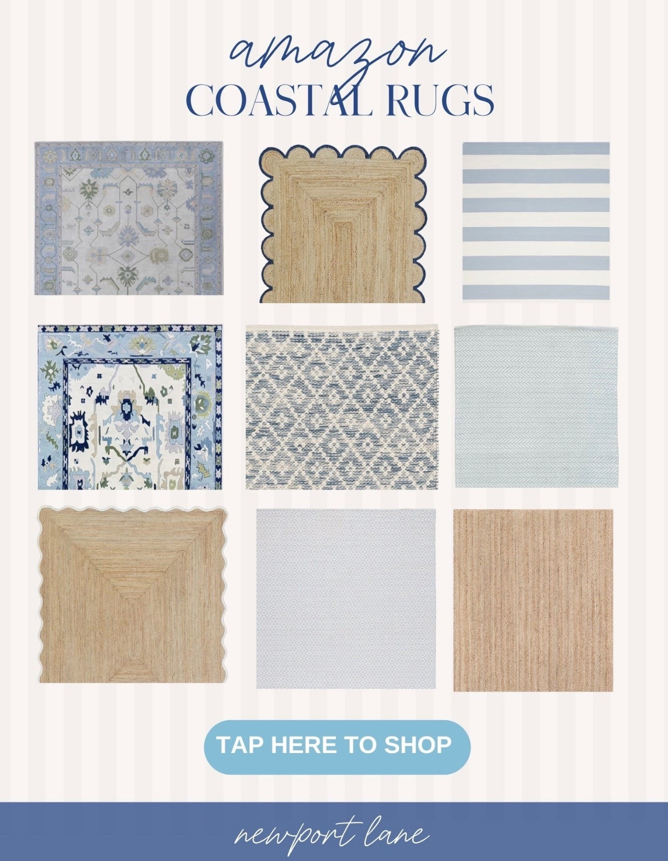 These coastal rugs from Amazon bring beachy texture, natural warmth, and effortless style to every room in your home. I love how the blue, white, and natural fiber options instantly elevate spaces with a laid-back, designer-inspired coastal vibe. 

#LTKHome #LTKSaleAlert #LTKU
