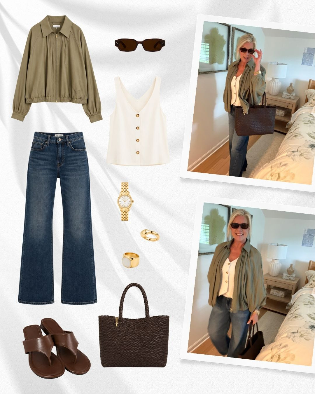 🤎 My go-to look for the late summer to fall transition. Lightweight layers, timeless denim, and neutral accessories make this an outfit I'll wear on repeat. ✨ Shop the complete look and similar finds in my LTK.

 

#LTKStyle #LTKFinds #FallFashion #TransitionStyle #EarlyFallStyle #CapsuleWardrobe #DenimOutfit #NeutralStyle #ClassicStyle #EverydayOutfit #WomenOver50 #FashionOver50 #TimelessStyle #WardrobeEssentials #FallOutfitIdeas 

 #LTKootd #LTKSeasonal #LTKOver40
