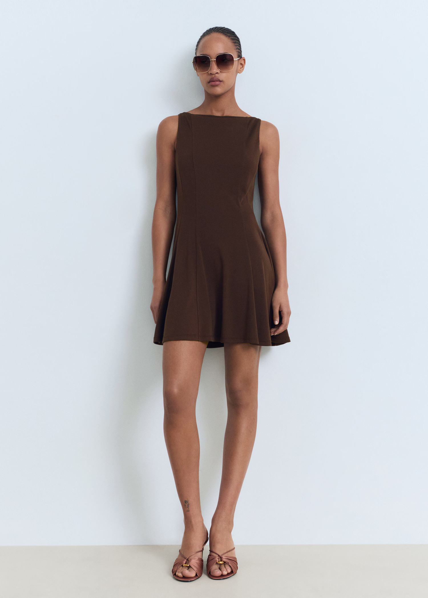 Short flared dress - Women | MANGO USA | Mango (US/MX/AU)