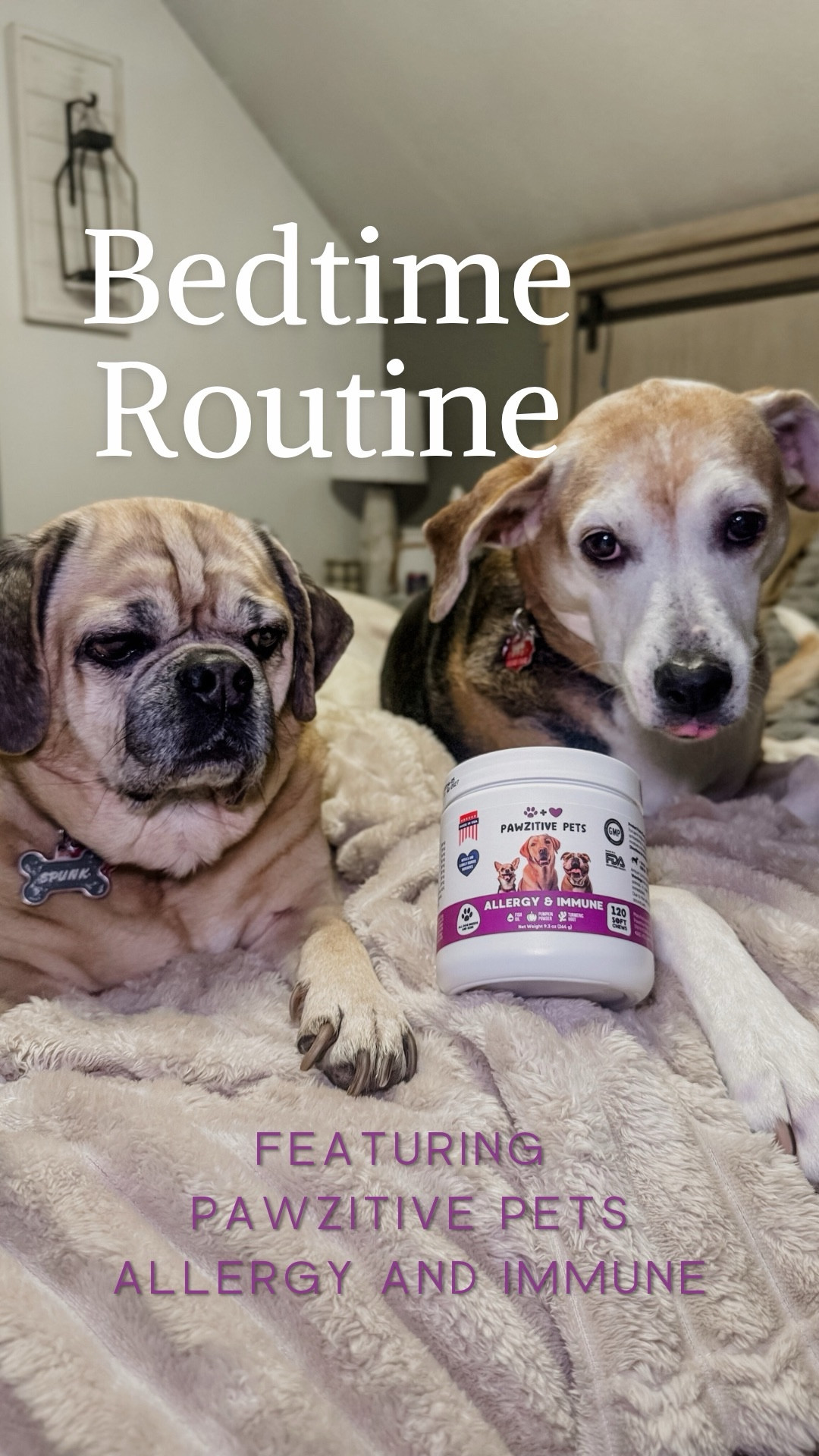 If you have pets prone to allergies and itch like crazy I highly recommend Pawzitive Pets🐾 

Kita suffers with bad ear infections that keep her shaking her head at all hours of the night and spunk will lick his paws like crazy😩 

I give them these at bedtime and they honestly sleep so good and do pretty good throughout the day💕 and a container is only $20 for 120 chews🥰💕

#LTKFindsUnder50 #LTKPets