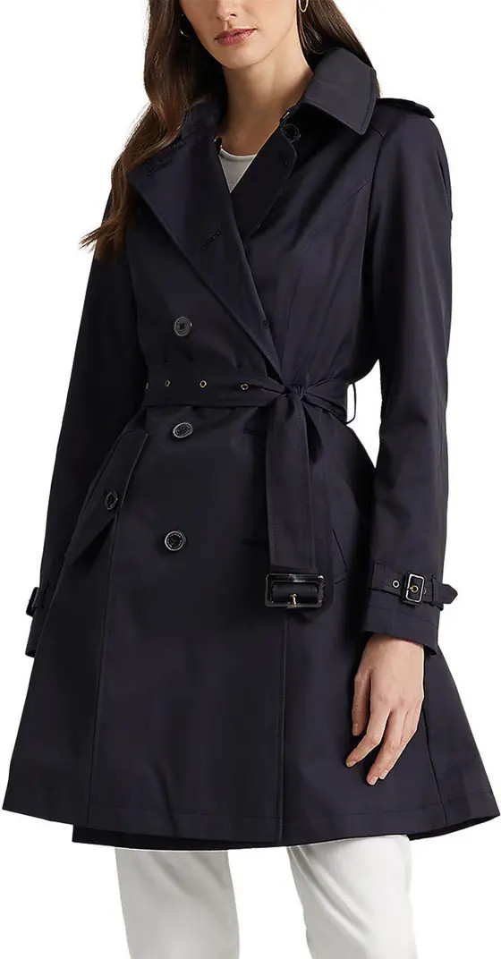 Double Breasted Water Repellent Cotton Blend Trench Coat | Nordstrom