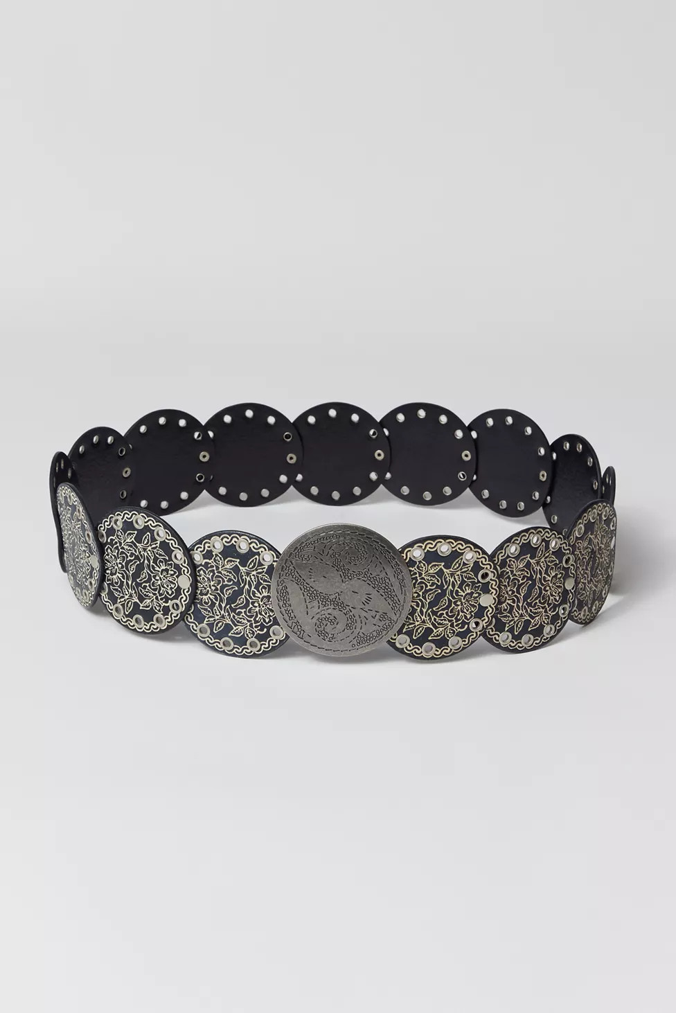 Large Round Leather Western Belt | Urban Outfitters (US and RoW)