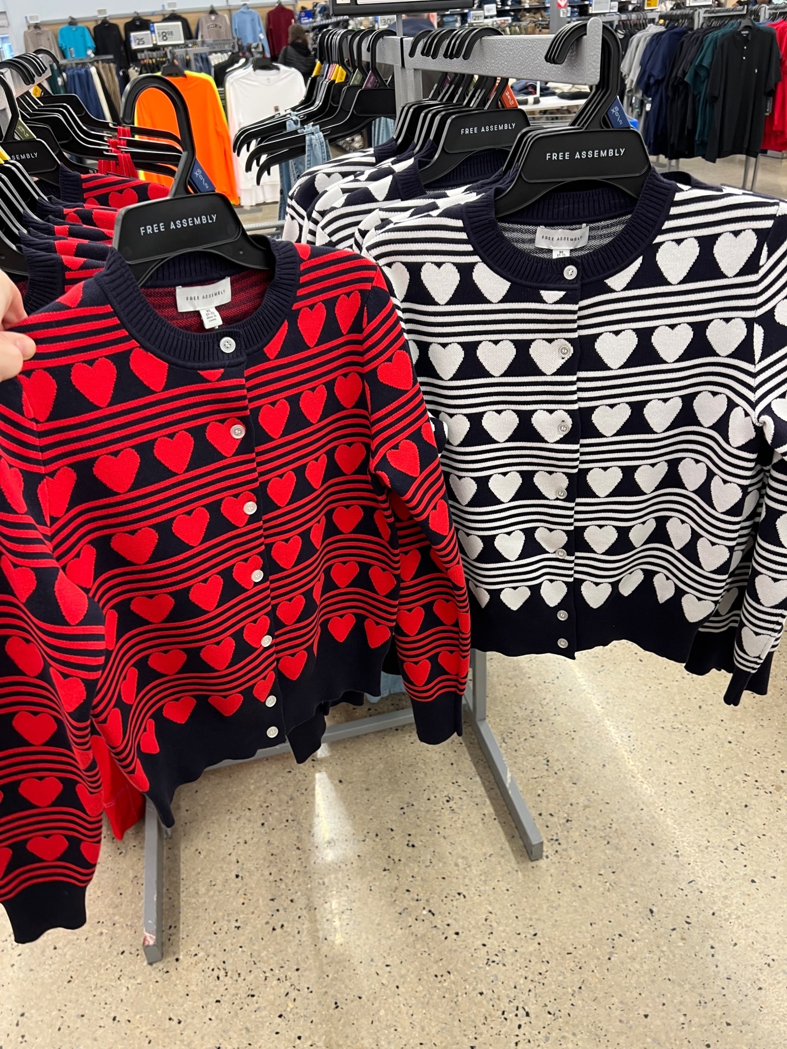 Walmart heart cardigan sweaters are a fun way to start 2026! #walmartfashion 

#LTKFindsUnder100 #LTKFindsUnder50