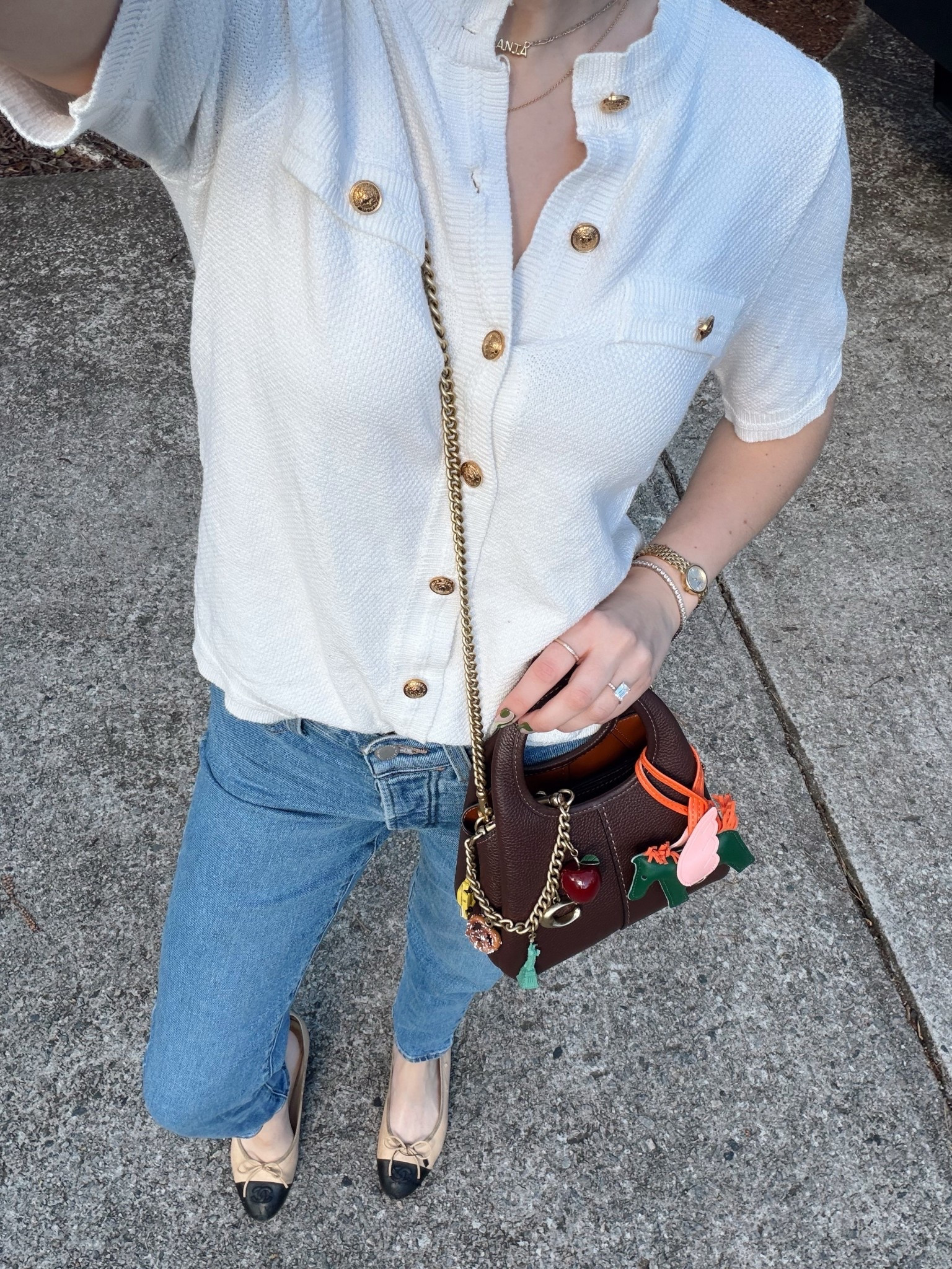 OOTD
Amazon button up short sleeve sweater cardigan
Target straight jeans
Coach Lana 19


#LTKgrwm #LTKootd