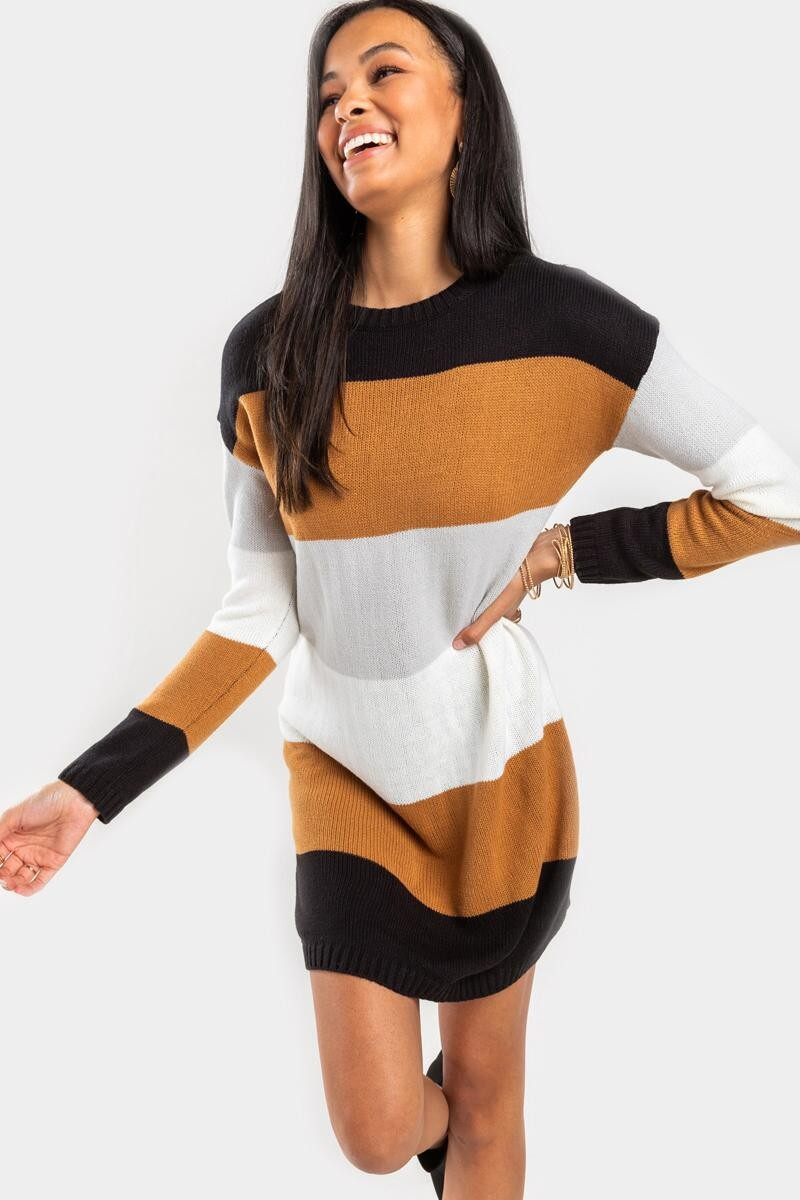 Sadie Long Sleeved Striped Dress | Francesca’s Collections