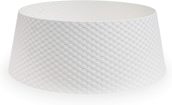 Tree Nest Wicker Christmas Tree Skirt Tree Collar (White, Medium) | Amazon (US)