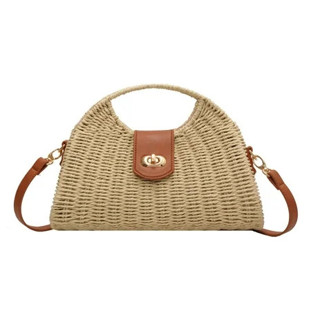 Women Crossbody Bags Handmade Woven Shell Female Tote Bag Elegant Lady Straw Bag | Walmart (US)