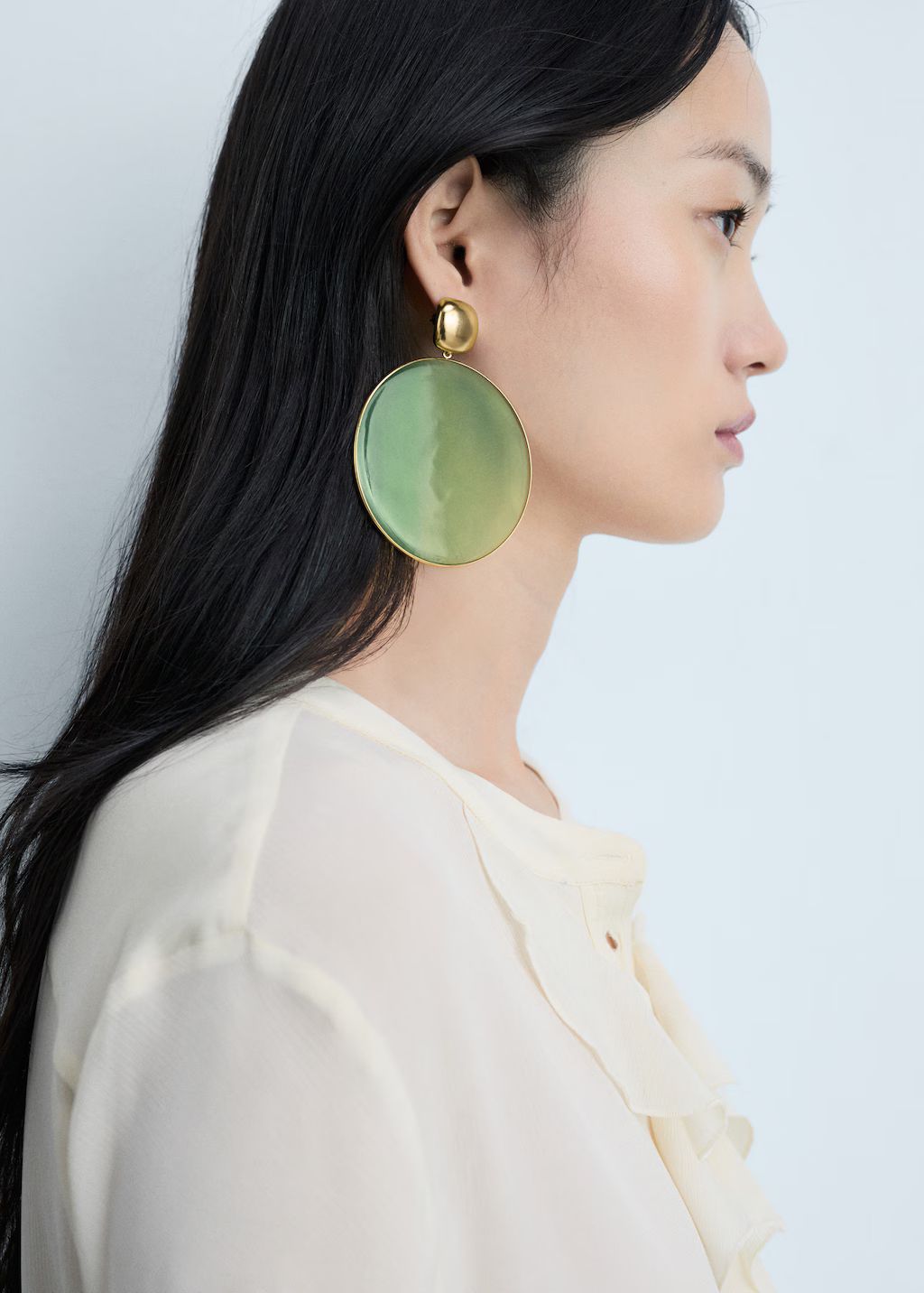 Semi-transparent round earrings - Woman | MANGO USA | MANGO (US)