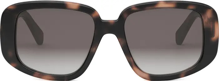 CELINE Bold 3 Dots 55mm Geometric Sunglasses | Nordstrom | Nordstrom