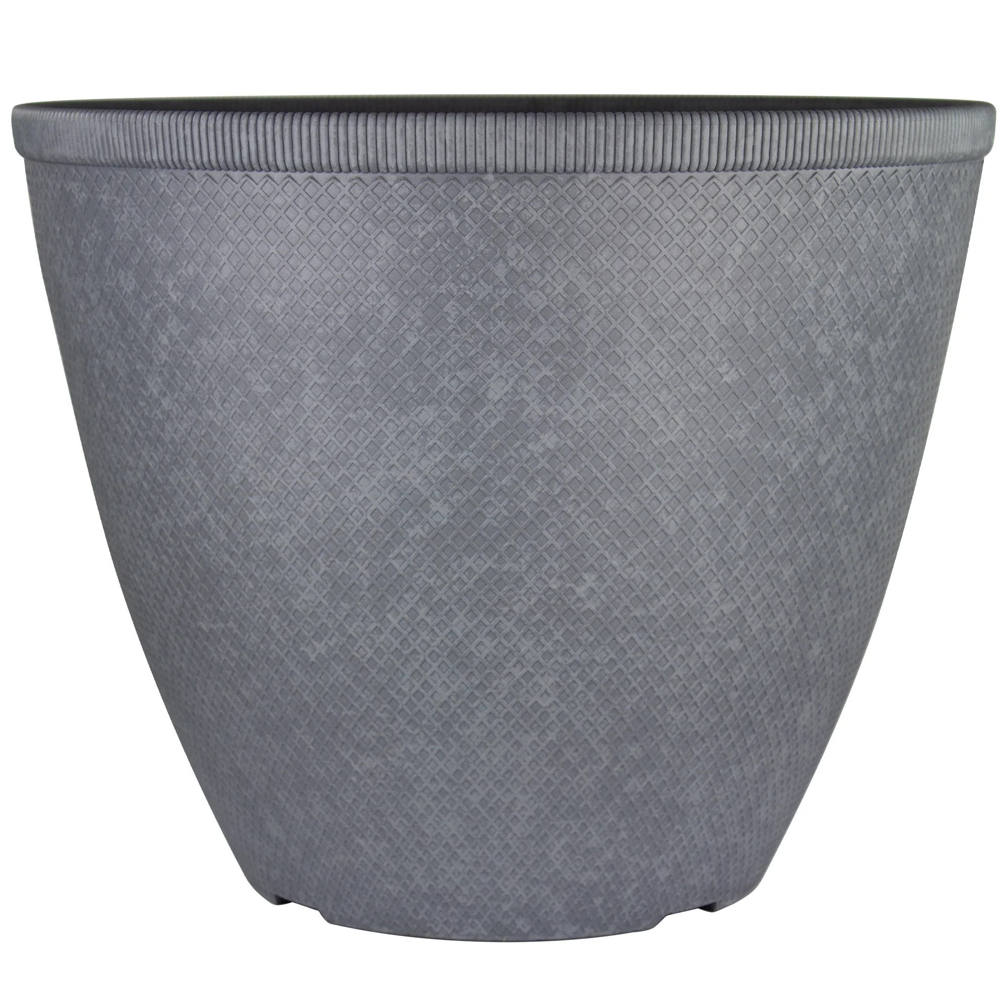 Better Homes & Gardens 18in Camille Plastic Planter, Greystone | Walmart (US)