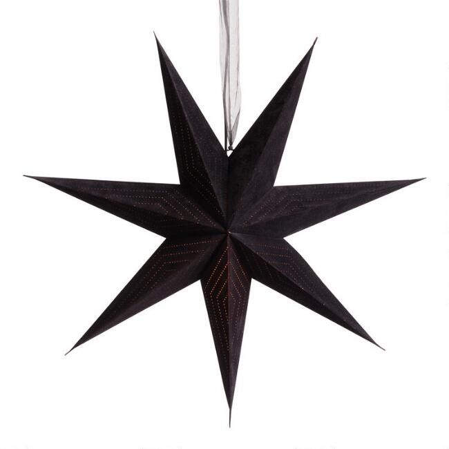 Black Paper Star Pendant Lamp Shade | World Market