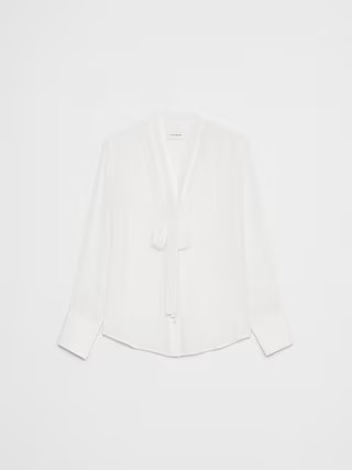 Tie-Neck Blouse | Banana Republic Factory