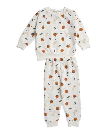 Toddler Boys 2pc Ghost Print Sweatshirt And Joggers Set | TJ Maxx