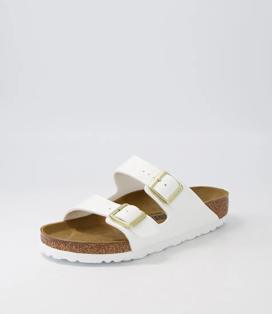 Arizona White Birkoflor Patent Slides | Styletread (AU)