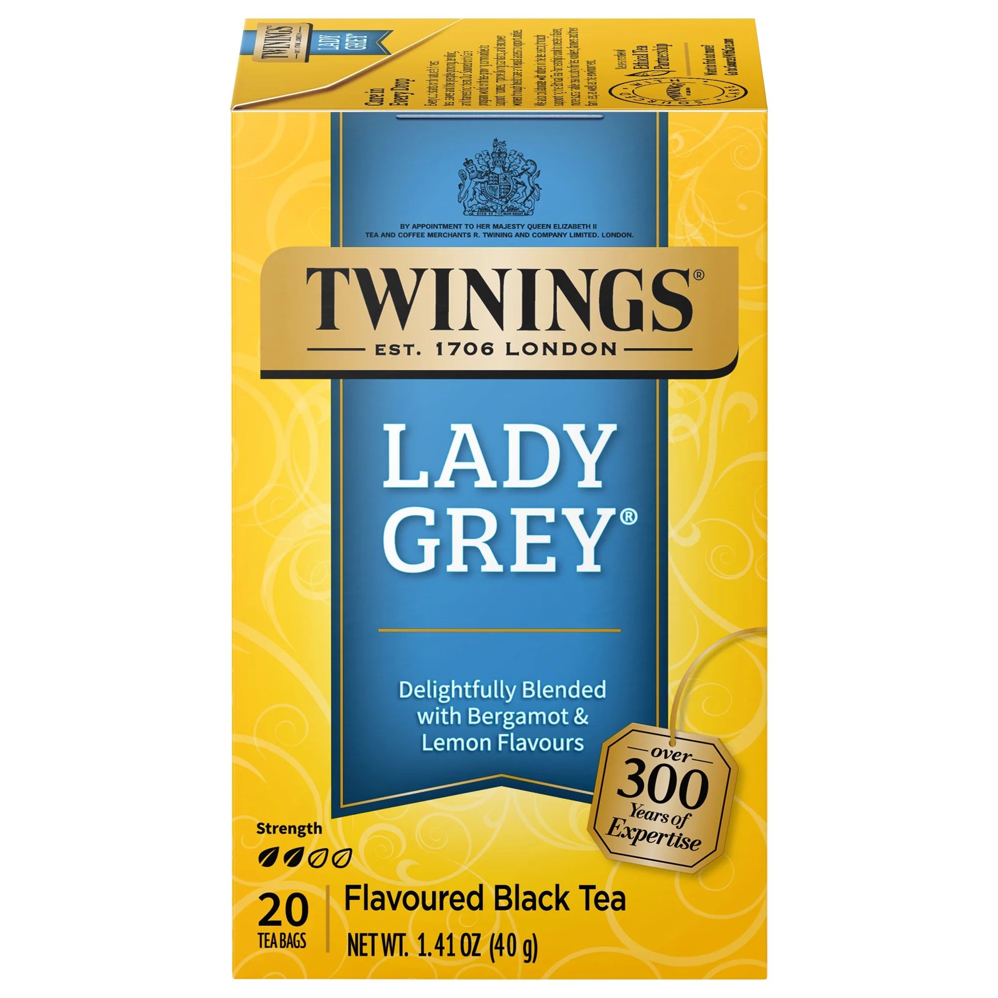 Twinings Lady Grey Citrus Black Tea Bags, 20 Count Box - Walmart.com | Walmart (US)