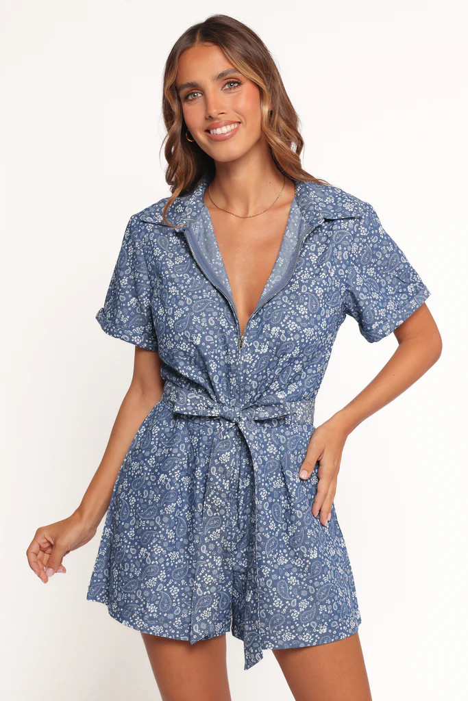 Adela Romper - Chambray | Petal & Pup (US)