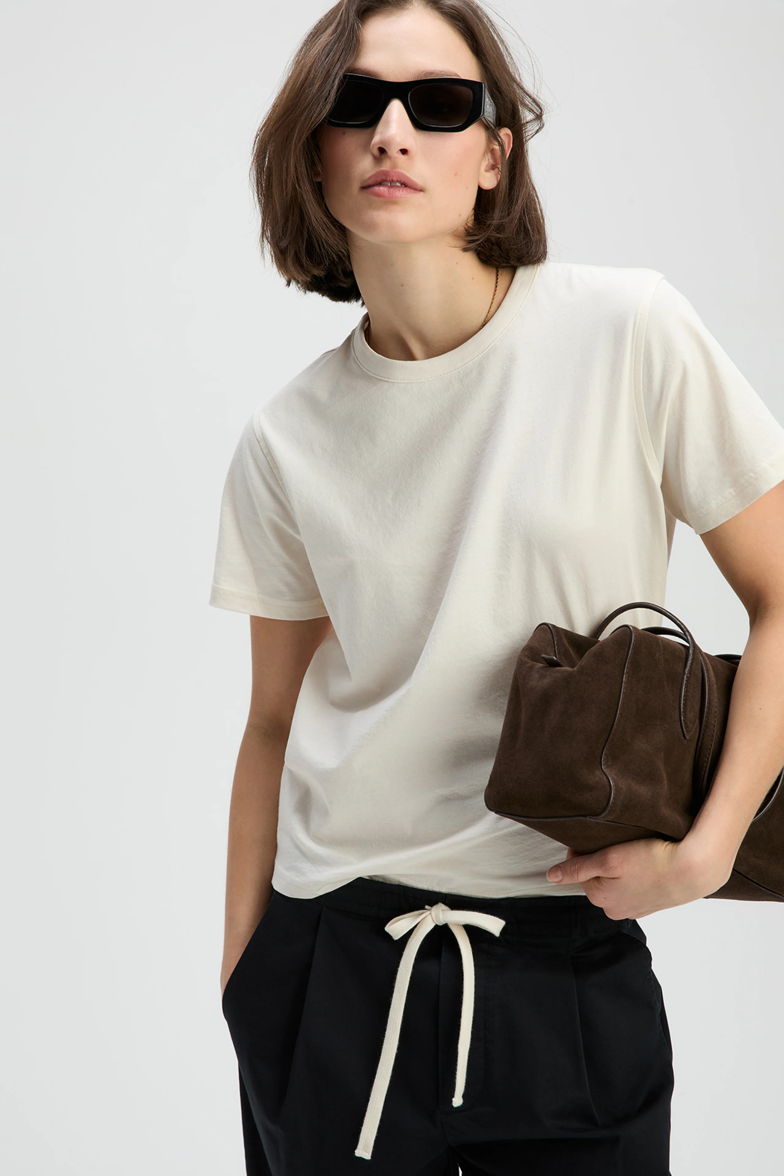 The Iconically Soft Perfect Tee In Cream | Sold Out NYC