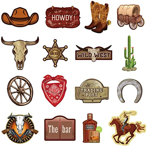 32 Pieces Western Party Decorations Cowboys Party Decorations Western Cutouts Cowboy Cutouts Wild Cutouts Country Party Decorations for Western Theme Cowboy Theme Birthday Party Supplies | Amazon (US)