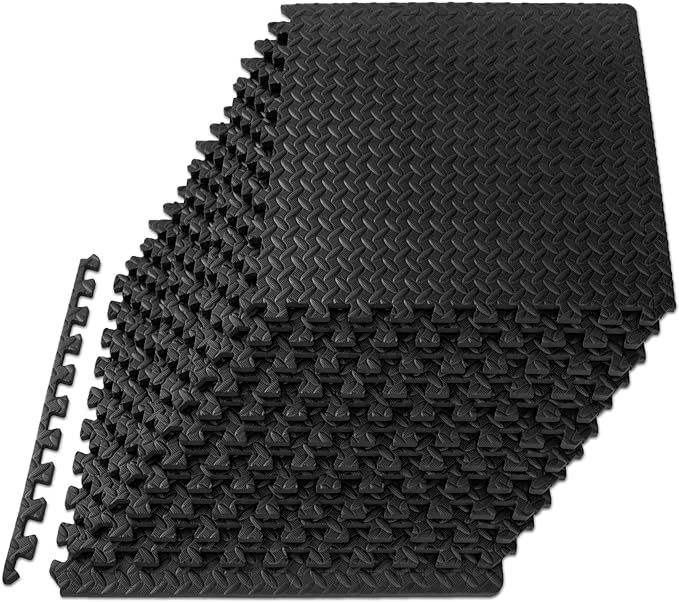 ProsourceFit Puzzle Exercise Mat ½ in, EVA Interlocking Foam Floor Tiles for Home Gym, Mat for H... | Amazon (US)