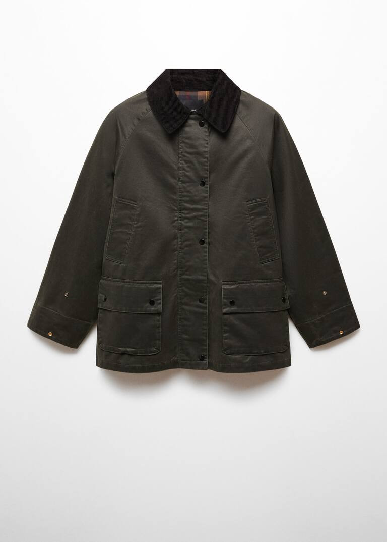 Waxed-effect parka -  Women | Mango USA | MANGO (US)