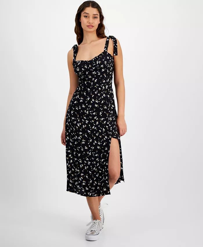 Tommy Jeans Women's Floral-Print Ruffled Midi Dress - Macy's | Macy's