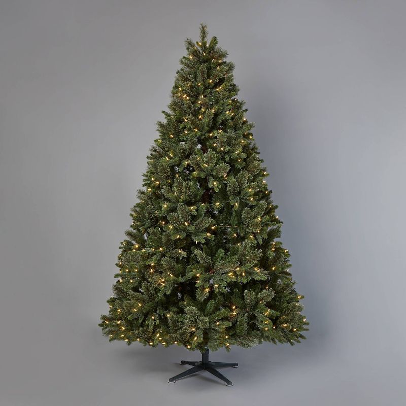 7.5&#39; Pre-Lit LED Full Virginia Pine Artificial Christmas Tree Warm White Lights with AutoConn... | Target