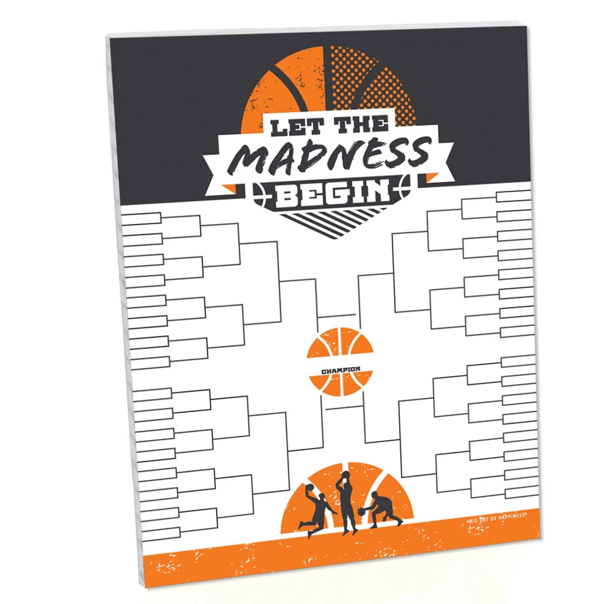 Basketball - Let the Madness Begin Bracket Sign - College Basketball Party Decorations - Printed ... | Big Dot of Happiness